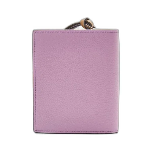 Compact zip wallet in soft grained calfskin