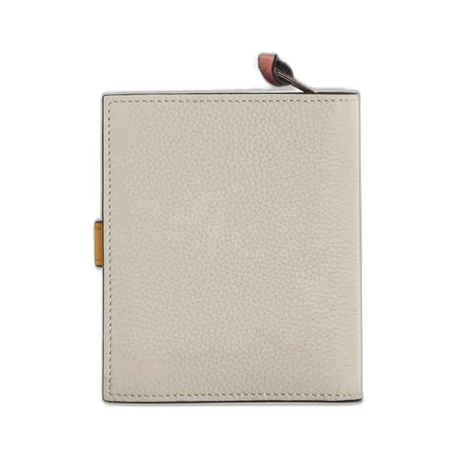 Compact zip wallet in soft grained calfskin