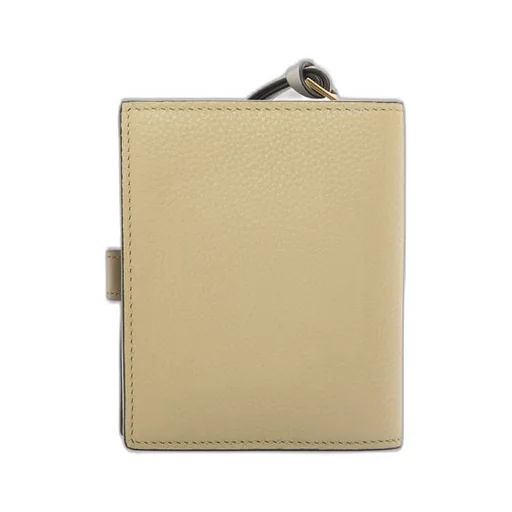 Compact zip wallet in soft grained calfskin