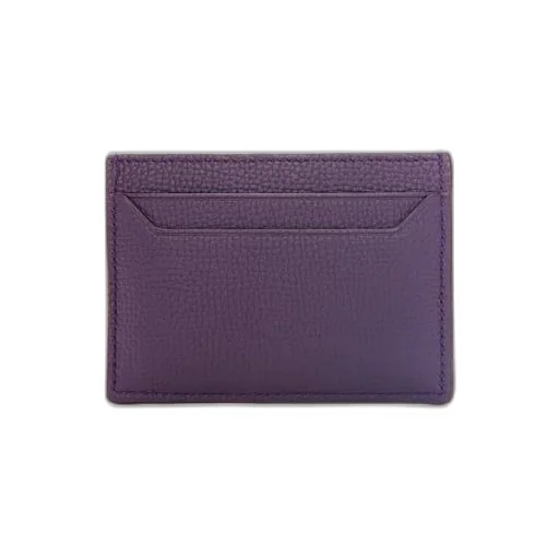 Anagram plain cardholder in pebble grain calfskin