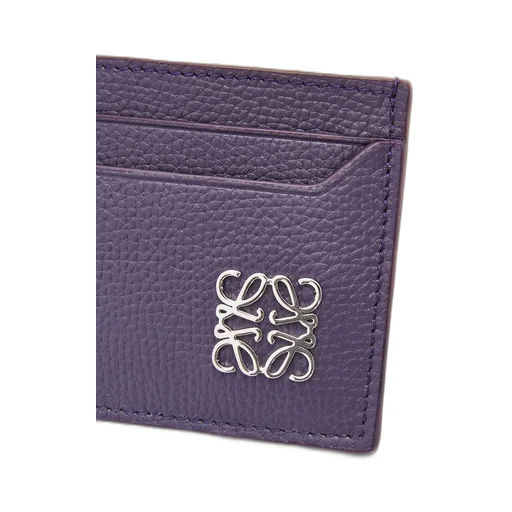 Anagram plain cardholder in pebble grain calfskin