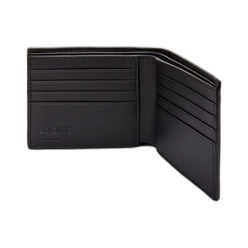 Bifold wallet in textured classic calfskin
