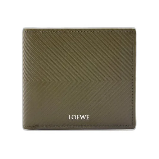 Bifold wallet in textured classic calfskin