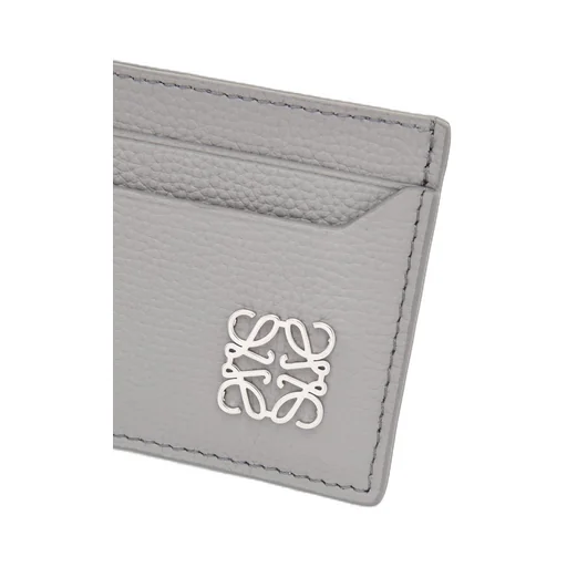 Anagram plain cardholder in pebble grain calfskin