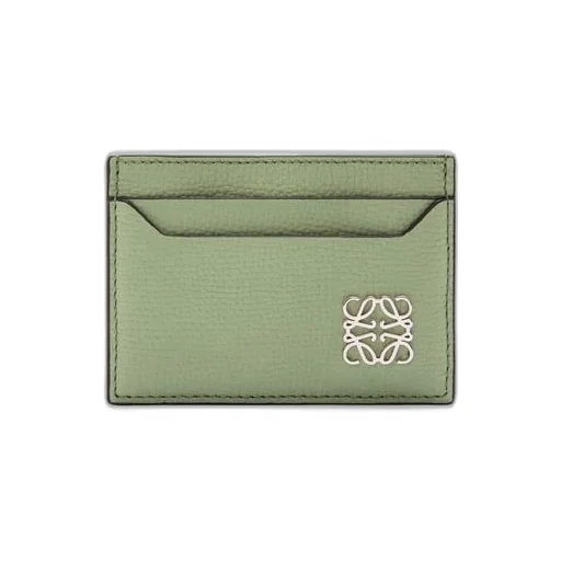 Anagram plain cardholder in pebble grain calfskin
