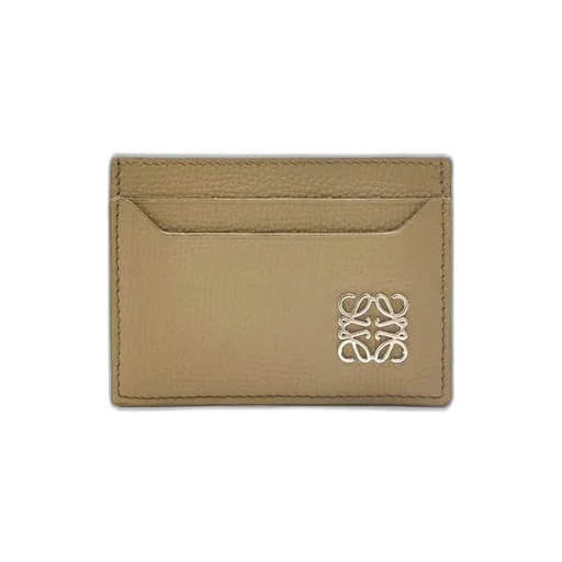Anagram plain cardholder in pebble grain calfskin