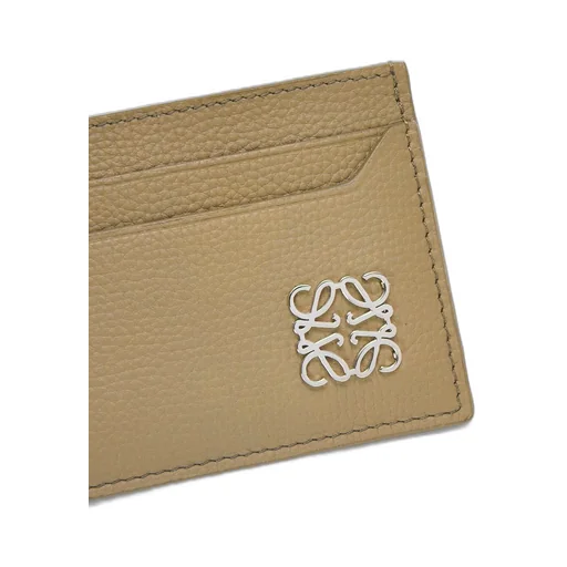 Anagram plain cardholder in pebble grain calfskin