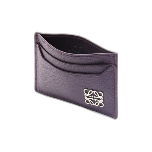 Anagram plain cardholder in pebble grain calfskin