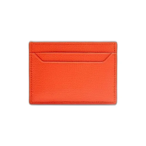Anagram plain cardholder in pebble grain calfskin