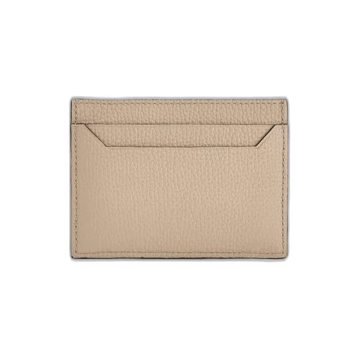 Anagram plain cardholder in pebble grain calfskin