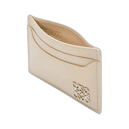Anagram plain cardholder in pebble grain calfskin
