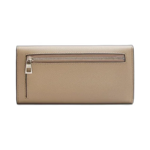 Anagram continental wallet in pebble grain calfskin