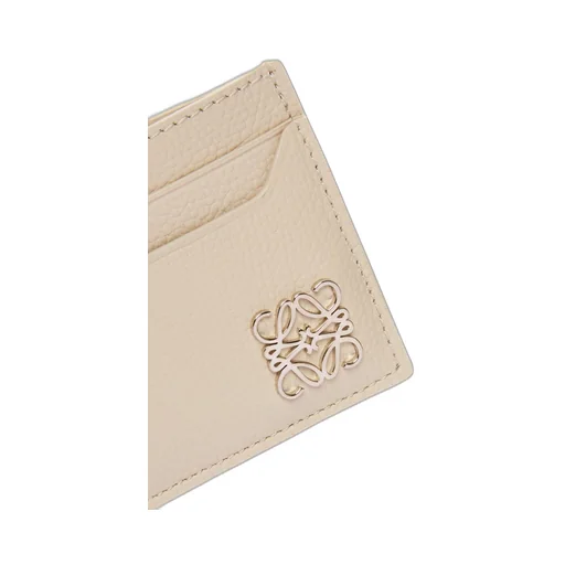 Anagram plain cardholder in pebble grain calfskin