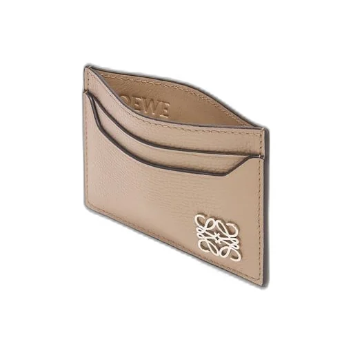 Anagram plain cardholder in pebble grain calfskin