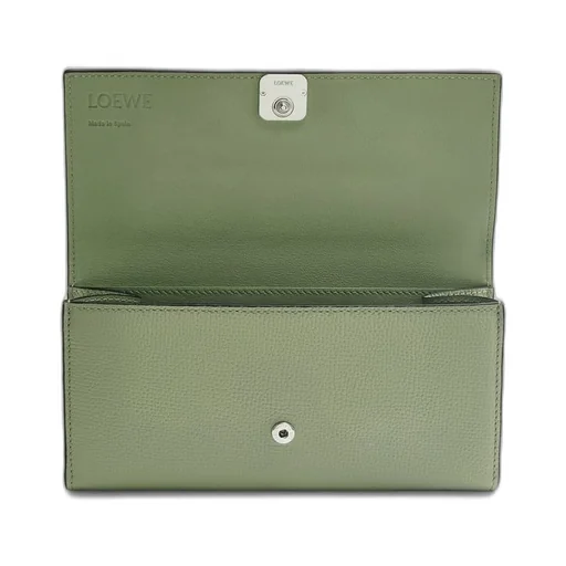 Anagram continental wallet in pebble grain calfskin