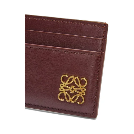 Puffer Anagram plain cardholder in shiny nappa calfskin