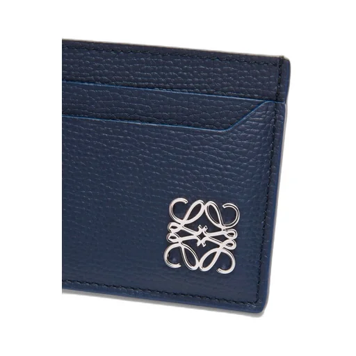 Anagram plain cardholder in pebble grain calfskin