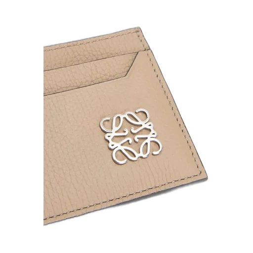 Anagram plain cardholder in pebble grain calfskin