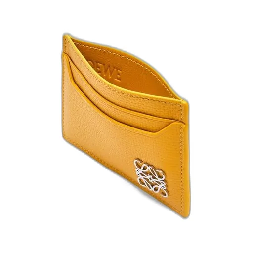 Anagram plain cardholder in pebble grain calfskin
