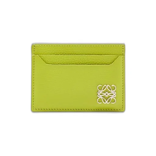 Anagram plain cardholder in pebble grain calfskin