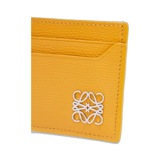 Anagram plain cardholder in pebble grain calfskin