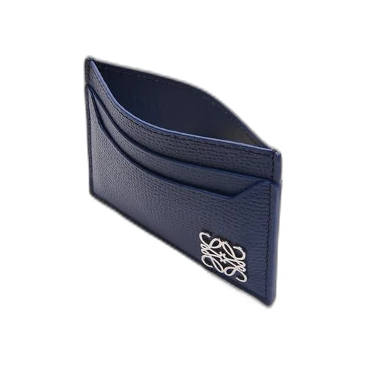 Anagram plain cardholder in pebble grain calfskin