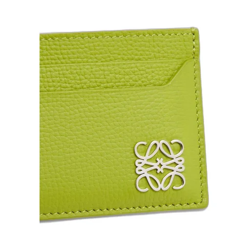 Anagram plain cardholder in pebble grain calfskin