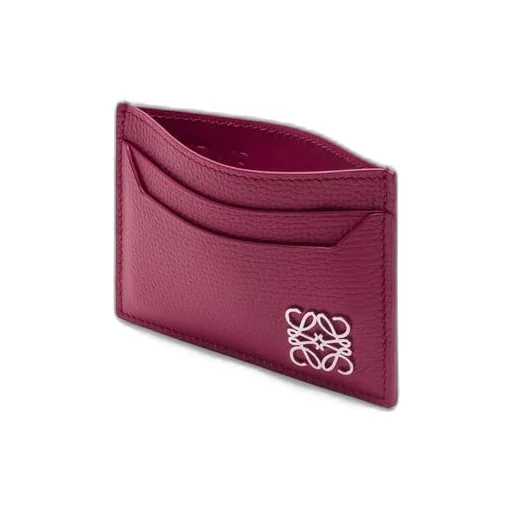 Anagram plain cardholder in pebble grain calfskin