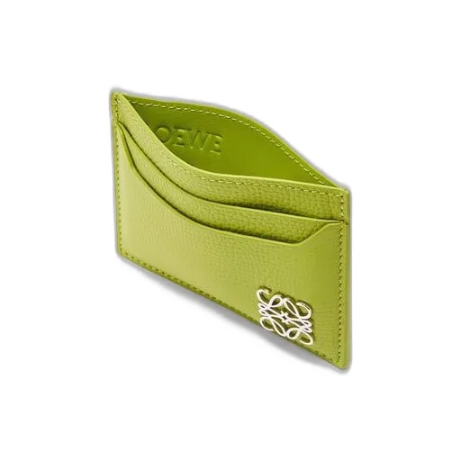 Anagram plain cardholder in pebble grain calfskin