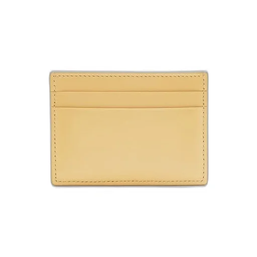 Puffer Anagram plain cardholder in shiny nappa calfskin