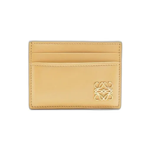 Puffer Anagram plain cardholder in shiny nappa calfskin