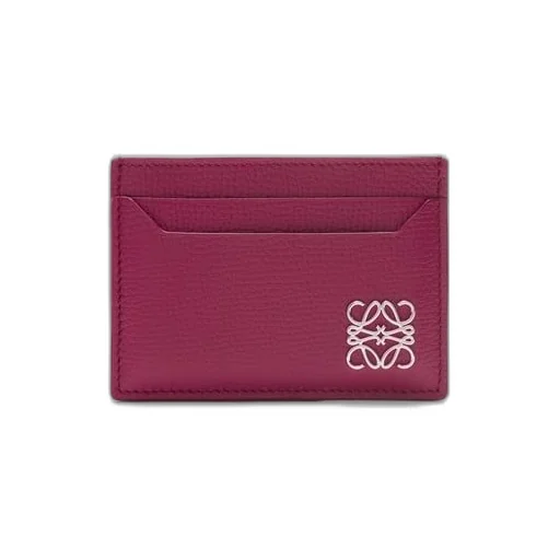 Anagram plain cardholder in pebble grain calfskin
