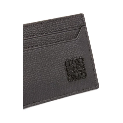 Anagram plain cardholder in pebble grain calfskin