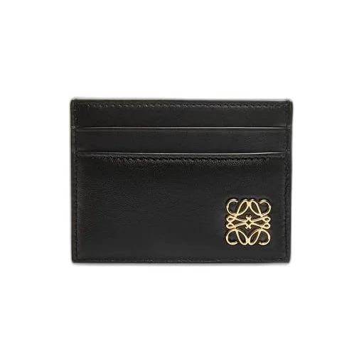Puffer Anagram plain cardholder in shiny nappa calfskin