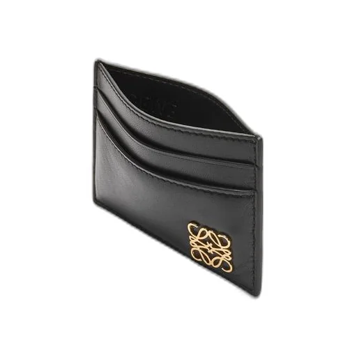 Puffer Anagram plain cardholder in shiny nappa calfskin