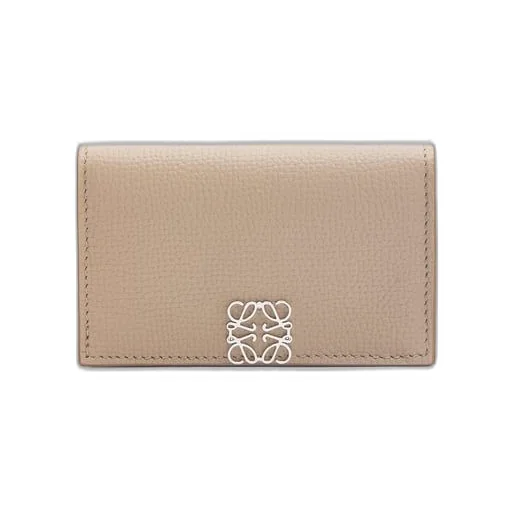 Anagram business cardholder in pebble grain calfskin