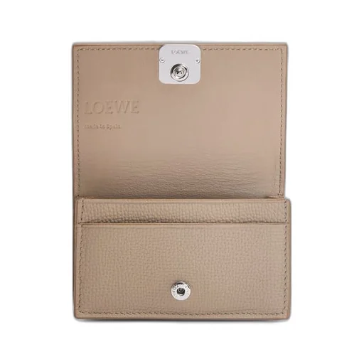 Anagram business cardholder in pebble grain calfskin