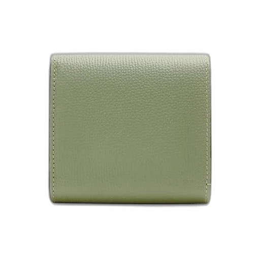 Anagram compact flap wallet in pebble grain calfskin
