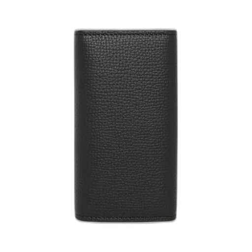 Anagram key case in pebble grain calfskin