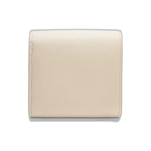 Anagram compact flap wallet in pebble grain calfskin