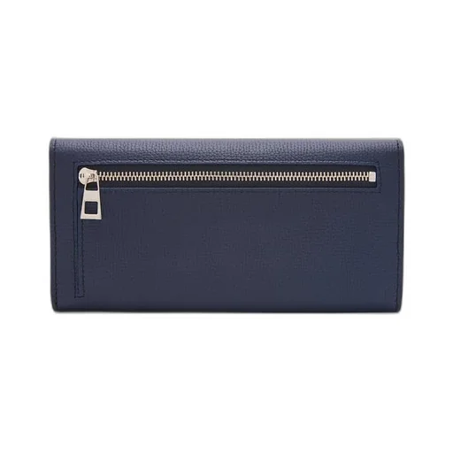 Anagram continental wallet in pebble grain calfskin