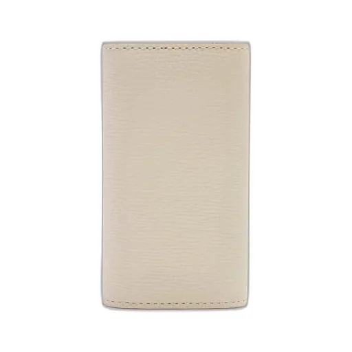 Anagram key case in pebble grain calfskin