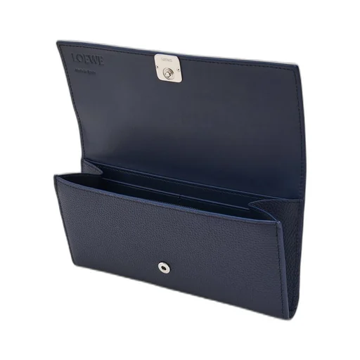 Anagram continental wallet in pebble grain calfskin