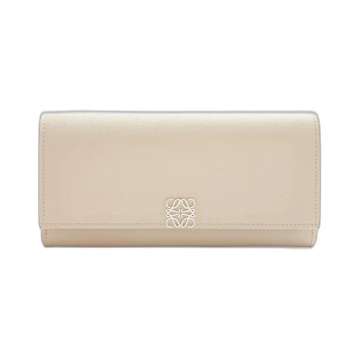 Anagram continental wallet in pebble grain calfskin