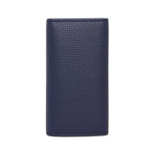 Anagram key case in pebble grain calfskin