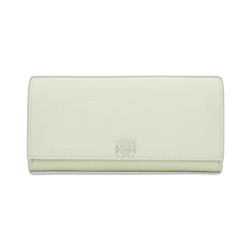 Anagram continental wallet in pebble grain calfskin