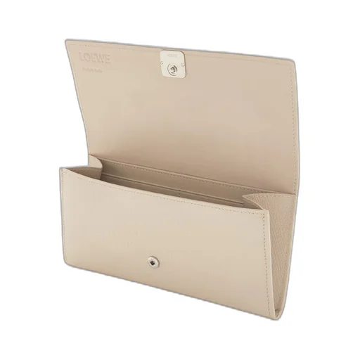 Anagram continental wallet in pebble grain calfskin