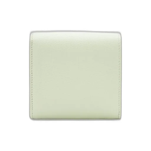 Anagram compact flap wallet in pebble grain calfskin