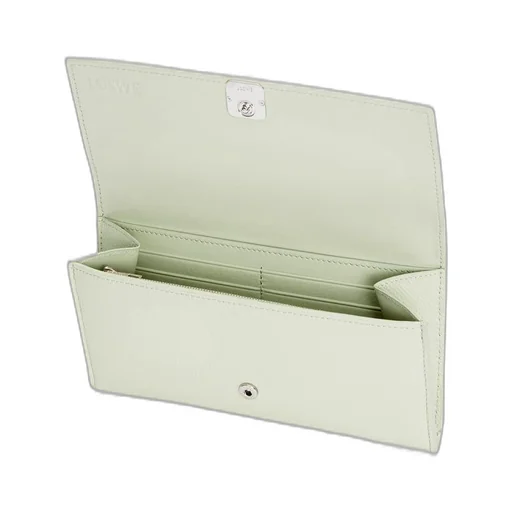 Anagram continental wallet in pebble grain calfskin