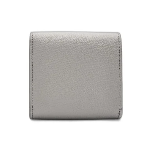 Anagram compact flap wallet in pebble grain calfskin